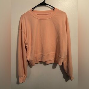 Lululemon Peach Perfectly Oversized Cropped Crewneck